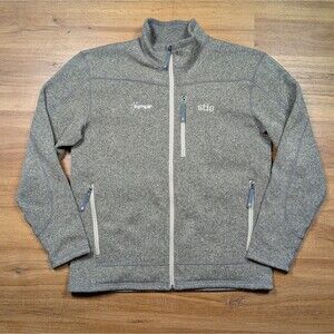 Stio Wilcox Fleece Jacket Mens Large Heather Green/Gray Full Zip Sweater #200049